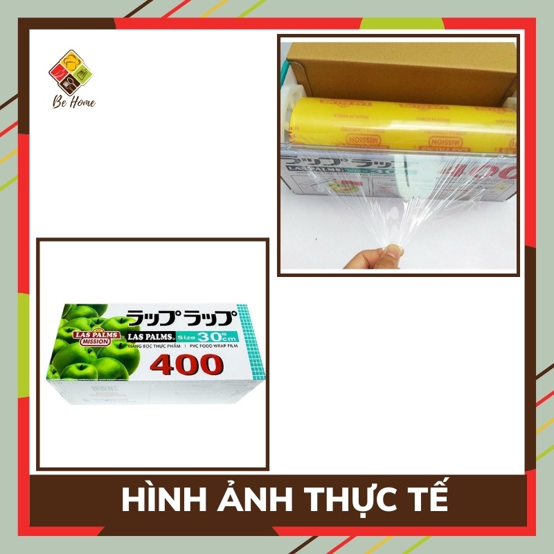 Màng Bọc Thực Phẩm Có Lưỡi Cắt LasPlam BEHOME Màng Bọc Thức Ăn Co Dãn 350mx30m Siêu Bền Đảm Bảo An Toàn [LASP400]