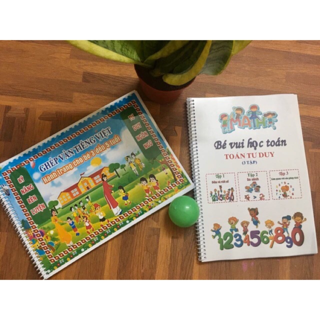 Combo ghép vần tiếng việt và toán tư duy các bạn 3-6 tuổi