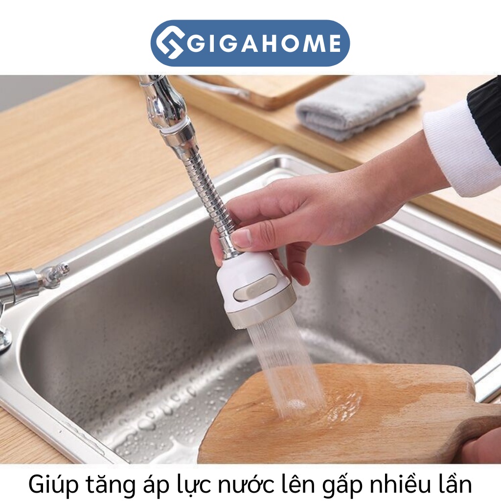 Đầu Vòi Nối Rửa Chén Tăng Áp Vòi Dài GIGAHOME3 Chế Độ Phun Xoay 360 Độ Tiện Lợi 7886