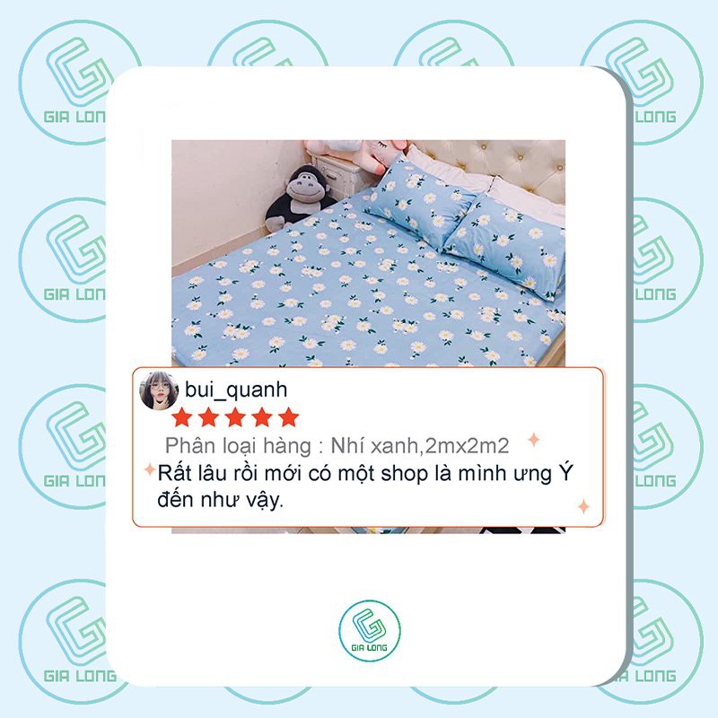 Bộ ga gối 💖m6/m8/2m💖 drap giường poly, ga trải giường + 2 vỏ gối nằm hoa lá An Như Bedding | BigBuy360 - bigbuy360.vn