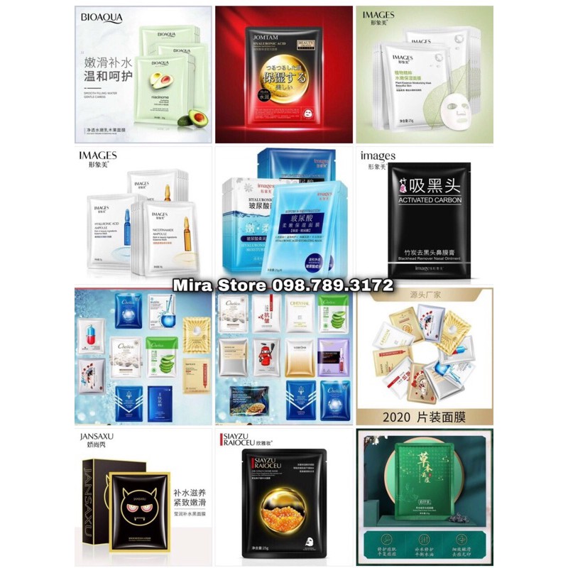 COMBO 100 MẶT NẠ DƯỠNG DA NỘI ĐỊA TRUNG