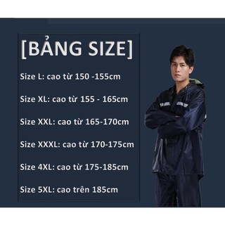 Áo mưa bộ full set Phản Quang [Horizona] - [Xanh Đậm]