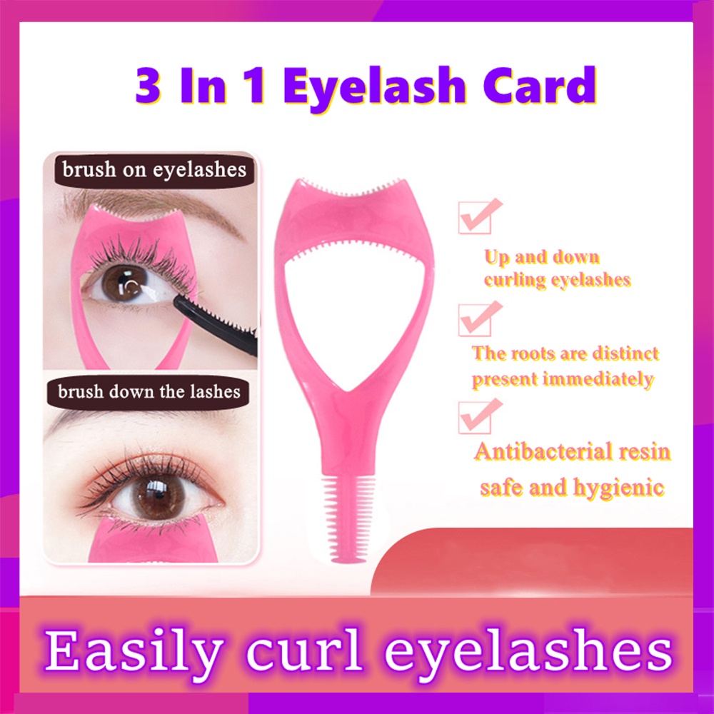 Cụ Hỗ Trợ Uốn Cong Lông Mi 3 Trong 1 Đa Năng Tiện Dụng,Khuôn Kẻ Mắt Màu Sắc Đơn Giản Chống Nứt Có Thể Tái Sử Dụng Tiện Dụng