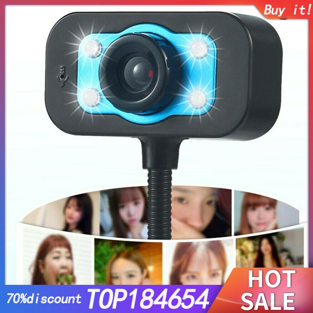 Camera webcam có cổng USB và chân đế hỗ trợ dạy học trực tuyến hoặc livestream