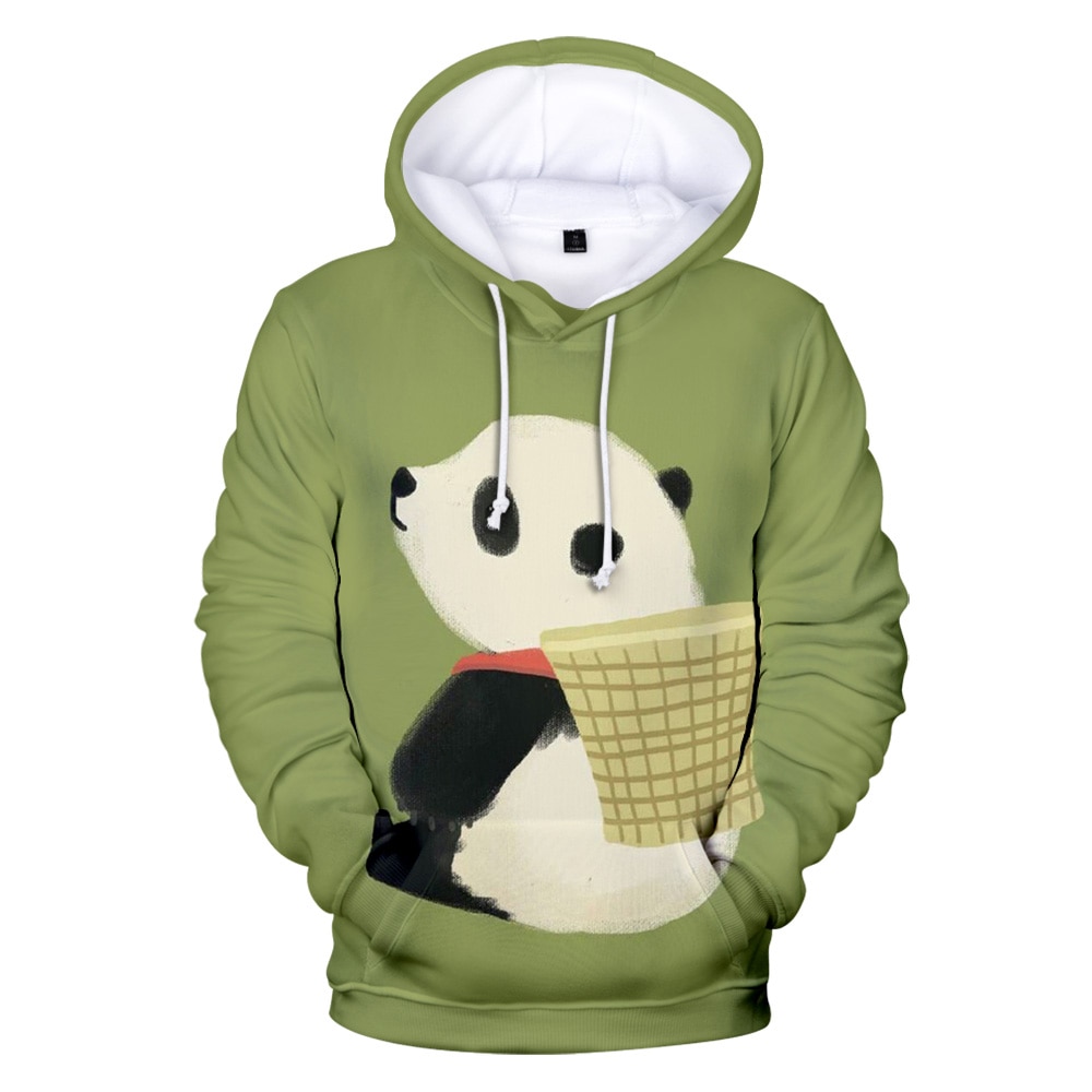 Áo Hoodie Nam In Hình Gấu Trúc 3d Cá Tính