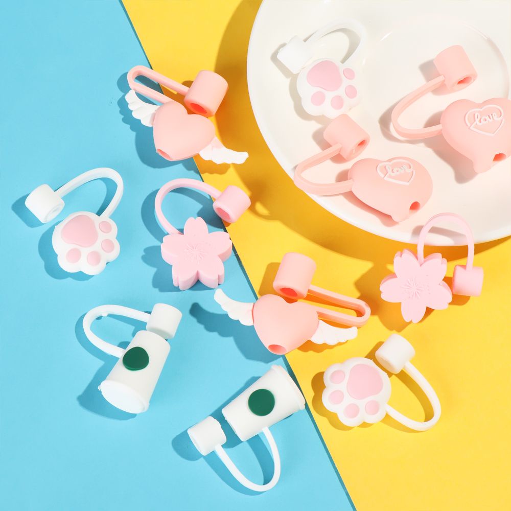 CLEVER Cute And Handy Cartoon Silicone Straw Lid