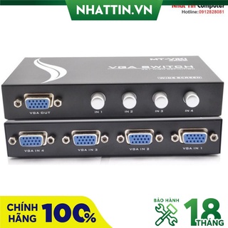 Bộ chia VGA 4 vào 1 ra chính hãng MT-Viki MT-15-4CH. bộ chuyển 4 CPU ra 1 màn hình