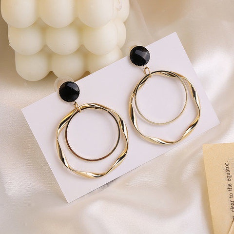 Khuyên Tai Tròn Mạ Bạc Phong Cách Âu Mỹ Thời Trang 2022 Mới Cho Nữ