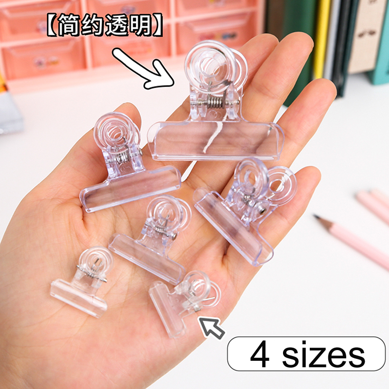 Kẹp nhựa PP trong suốt nhiều kích thước tiện dụng cho học sinh DIY