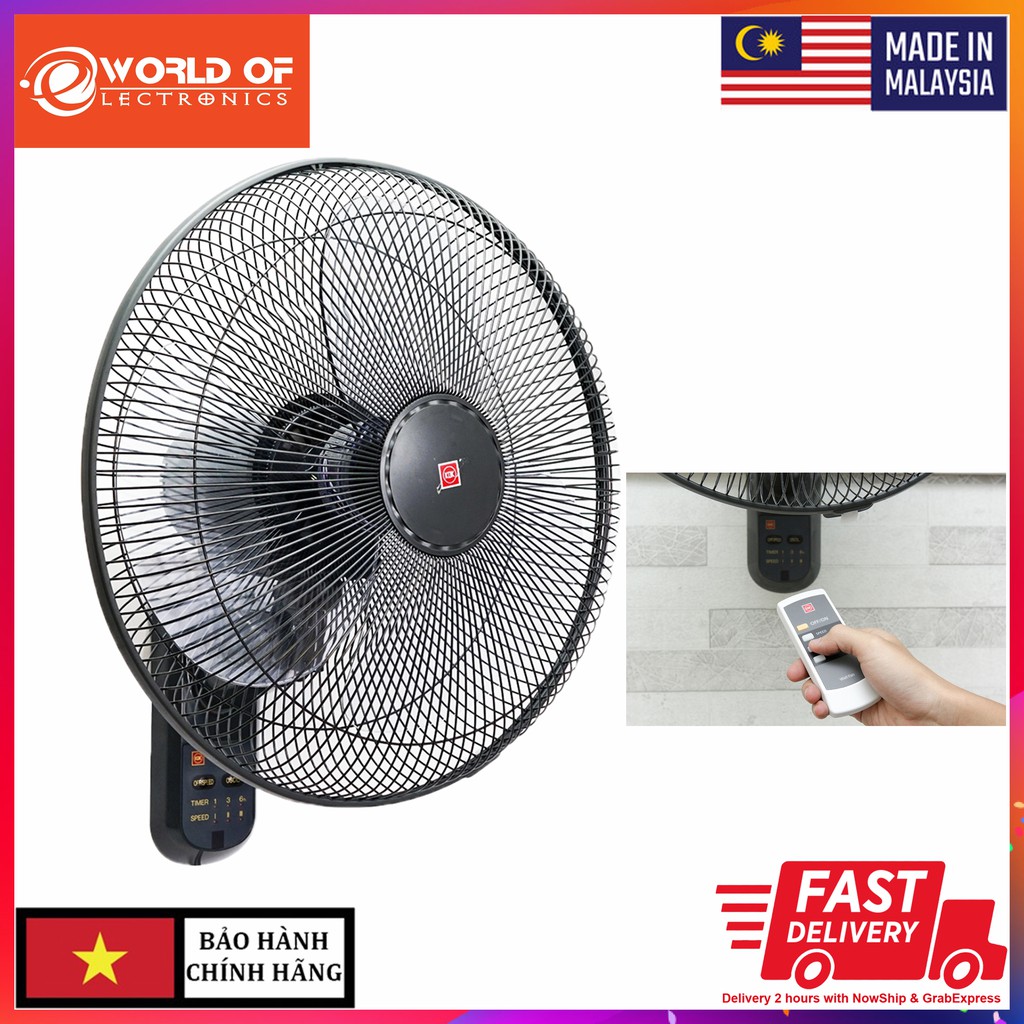 Quạt treo tường có điều khiển Malaysia KDK M40M