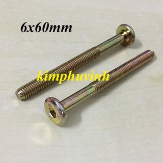 50 con - 6x60mm ỐC LỤC GIÁC CHÌM ĐẦU DẸT - ỐC LỤC GIÁC 6 PHÂN