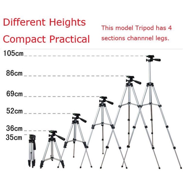 Gậy 3 chân Tripod 3110 105cm chuyên chụp hình live stream