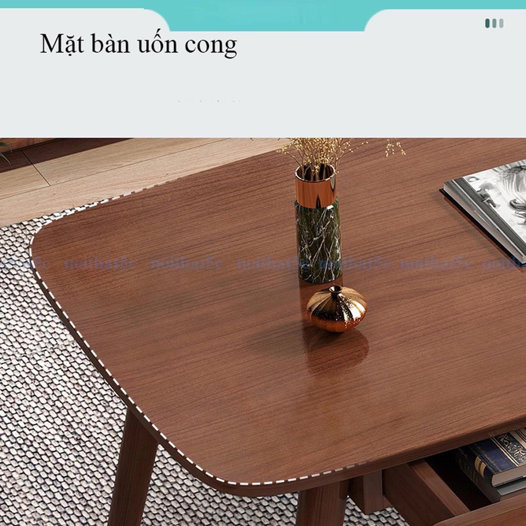 Bàn trà sofa có ngăn kéo lưu trữ đồ tiện dụng chân gỗ phong cách Nhật bản thiết kế sang trọng hiện đại