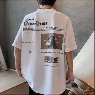 Áo thun tay ngắn dáng rộng quá cỡ size lớn M-8XL họa tiết hoạt hình thời trang dành cho cả nam và nữ