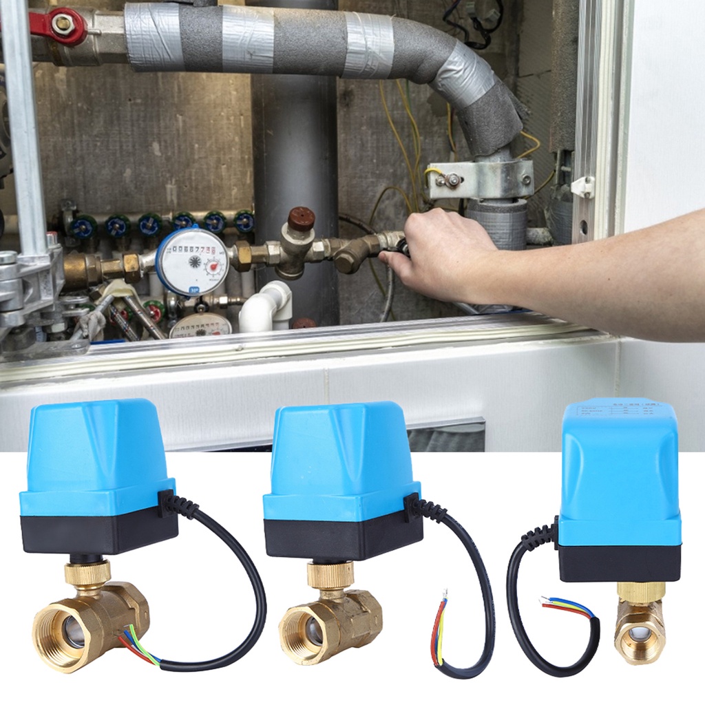 Có thể bán buôn Van bi điện 2 chiều 3 dây điều khiển Bảo vệ IP54 Động cơ đồng bộ Blue AC220V Hàng giao ngay Westvirginia058