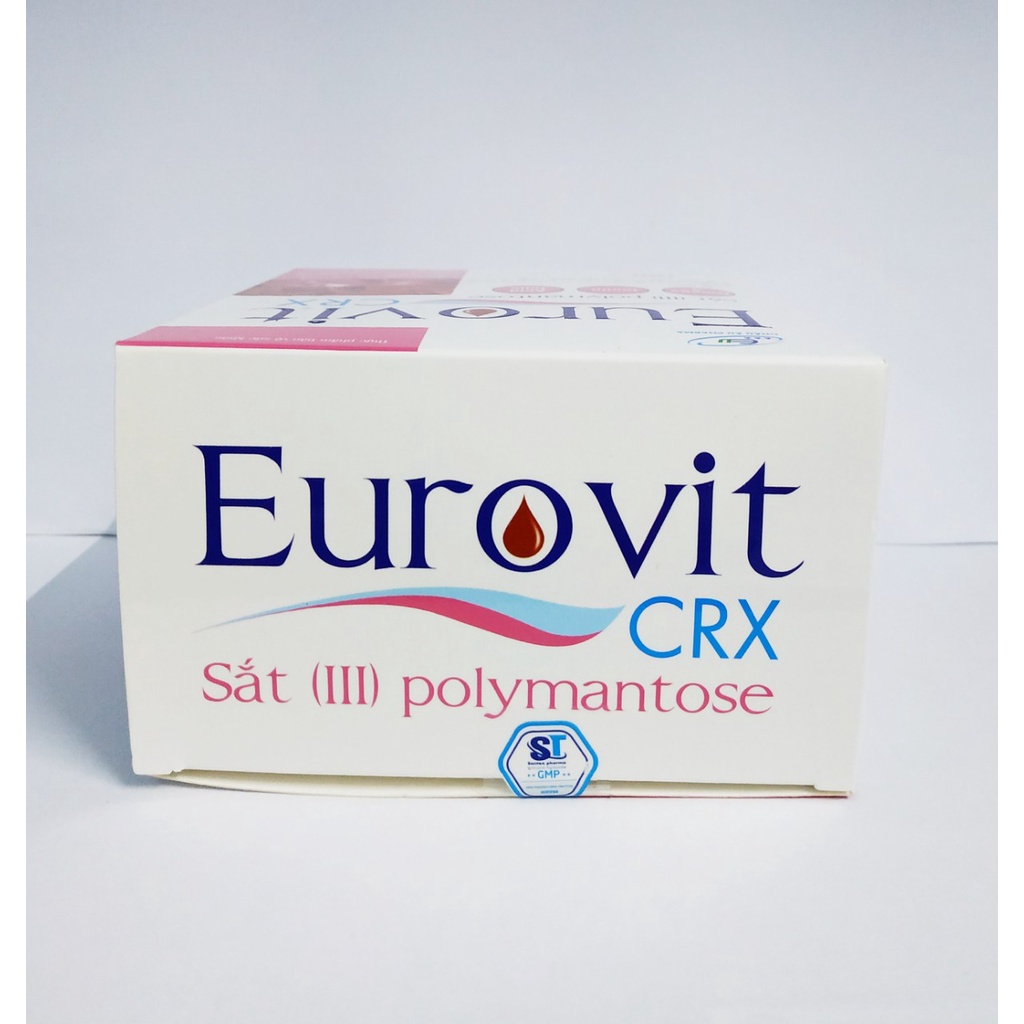 Viên Bổ Máu Eurovit – Bổ Sung Sắt III – Acid Folic – Không Nóng, Không Táo Bón – Bổ Sung Sắt Cho Các Đối Tượng, Hộp 100V