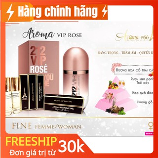 Mùi hương 212 SEXY VIP ROSE Tinh dầu nước hoa Pháp lọ lăn 12ml gợi cảm - VIP ROSE