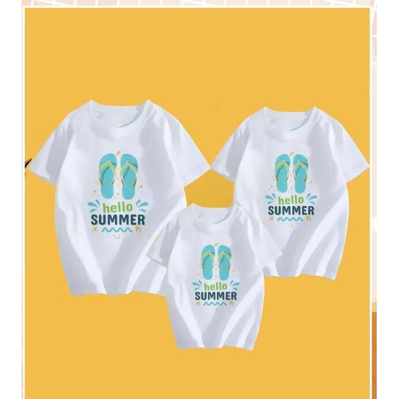 Áó gia đình sumer có size cho cả gia đình, chất cotton thâm shuts mồ hôi.