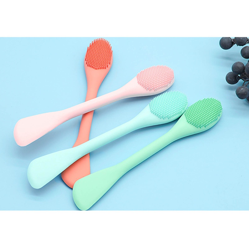 Cọ Silicone Hai Đầu Dùng Rửa Mặt Trang Điểm Tiện Dụng