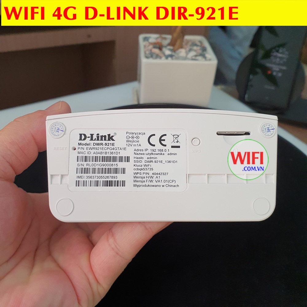 Phát Wifi 4G D-Link 921E, Xài Sim, Cắm Điện Trực Tiếp, Có 2 Cổng LAN và Rắc Cắm Anten Ngoài