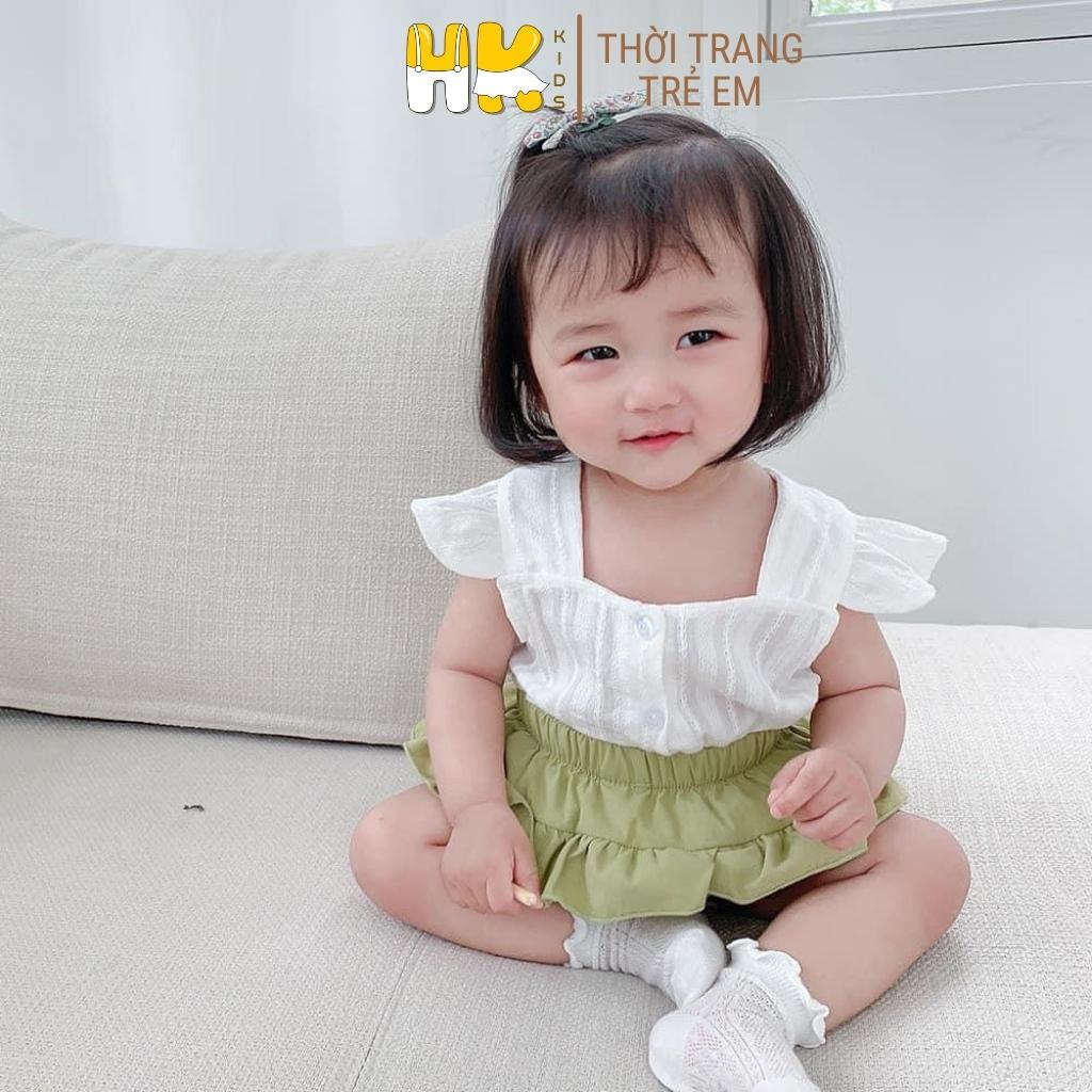 Quần chip xòe bồng cho bé gái HK KIDS kiểu chân váy xòe phối cùng sơ mi size cho bé từ 0 đến 3 tuổi