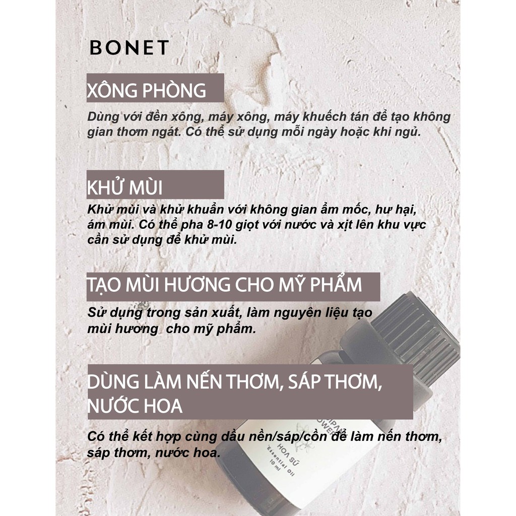 TINH DẦU BONET HƯƠNG TRÀ TRẮNG 10ML