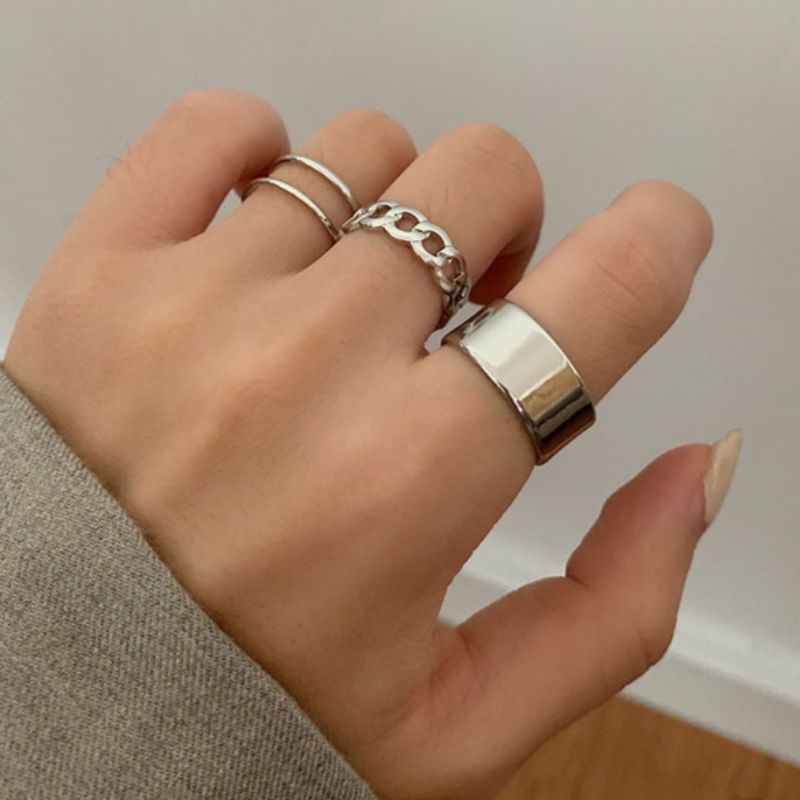 ✨ Nhẫn nữ 3 mảnh sang trọng thời trang