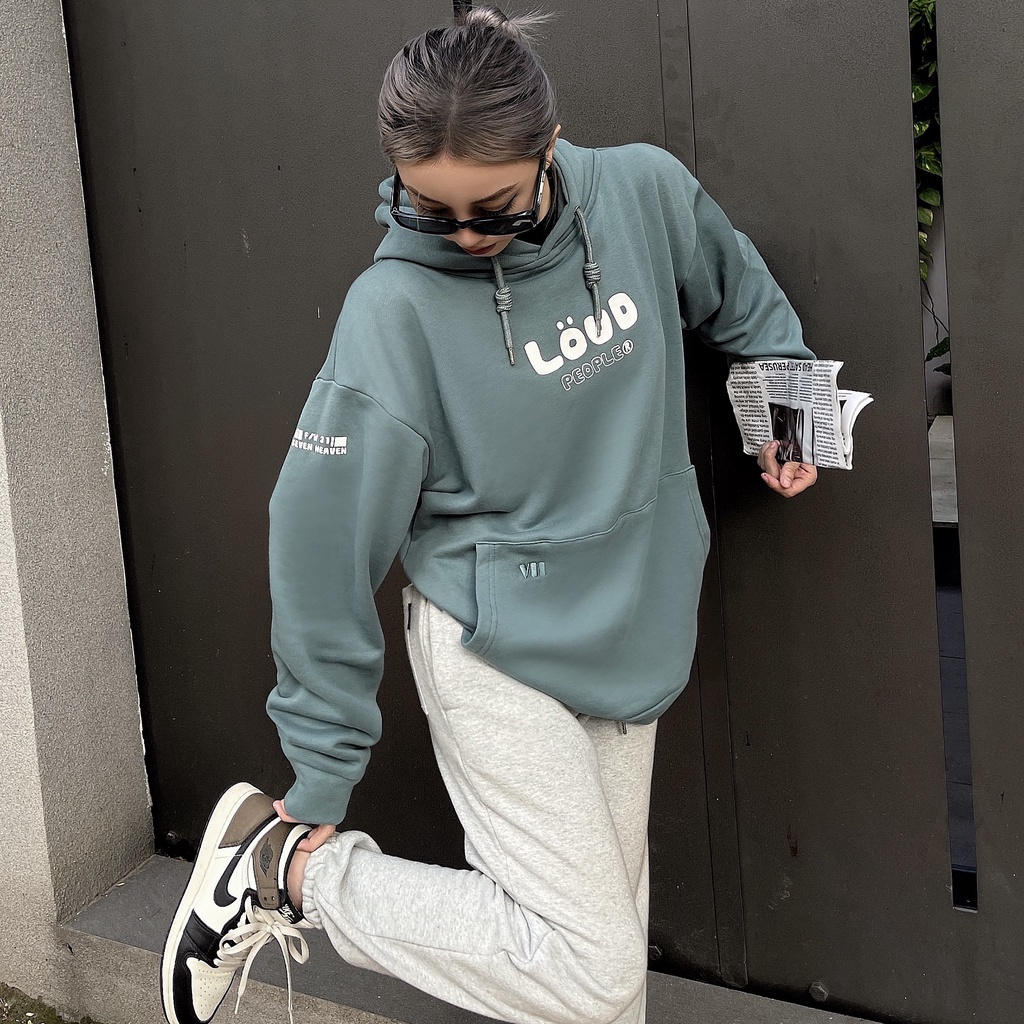 Áo hoodie LOUD Seven Heaven / Xanh mint đậm