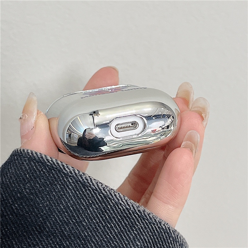 Vỏ Bảo Vệ Hộp Đựng Tai Nghe Airpods 3 / 2 / 3 Bằng tpu Mạ Điện Có Dây Đeo Tiện Dụng