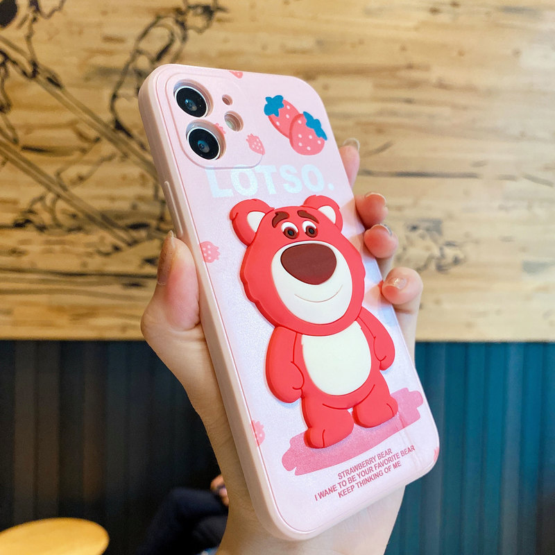 Ốp Điện Thoại Silicone Dẻo Hình Gấu 3d Cho Iphone 12 11 Pro Max X Xs Max Xr 8 7 Plus