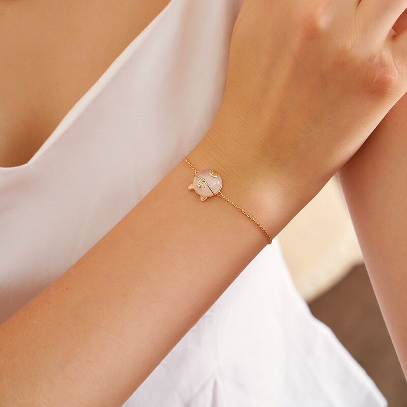 Vòng tay mèo may mắn dễ thương Vòng tay nữ thời trang hàn quốc Vòng tay dễ thương tính khí