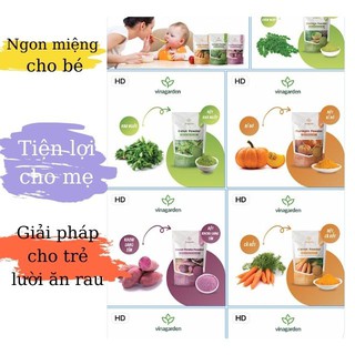 [Mẹ Thông Thái] Bột Rau Củ Ăn Dặm Cho Bé Sấy Lạnh Giữ Nguyên Chất Nấu Cháo Làm Bánh Sinh Tố, Giàu Vitamin Protein Gluxit