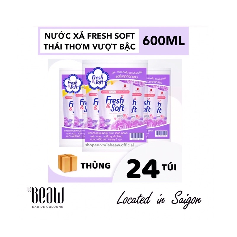 [SỈ THÙNG] Nước xả FRESH SOFT Thái Lan 600ML (thơm hơn COMFORT)