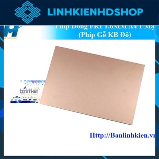 Phíp Đồng làm mạch FR1 1.6MM A4 1 Mặt (Phíp Gỗ KB Đỏ)