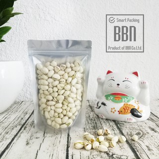 1kg Túi nhôm mặt trong mặt bạc có zipper đáy đứng