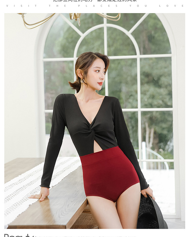Đồ Bơi Liền Thân Dài Tay Phong Cách Quyến Rũ Dành Cho Nữ | BigBuy360 - bigbuy360.vn