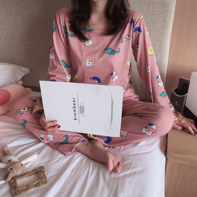 Bộ Ngủ Thun Cute Hình Dễ Thương | BigBuy360 - bigbuy360.vn