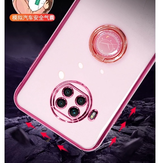 Ốp điện thoại phối kim tuyến có giá đỡ vòng nhẫn từ tính cho Xiaomi Redmi Note 9 5G / Redmi Note 9 Pro 5G