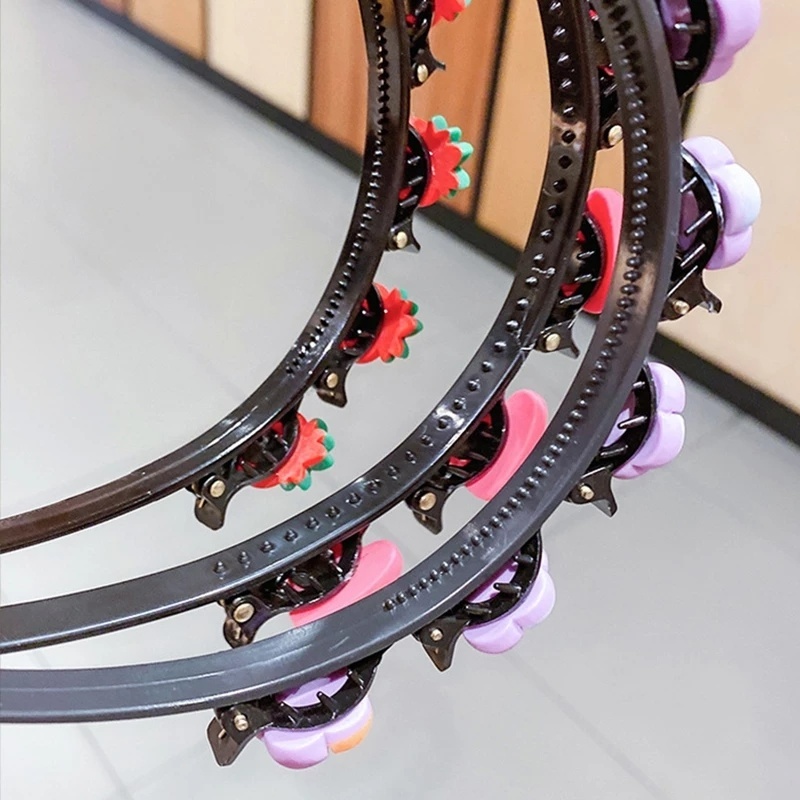 Băng Đô Cài Tóc Chống Trượt Hai Lớp Đính Hoa Và Động Vật Hoạt Hình Dễ Thương Cho Bé Gái