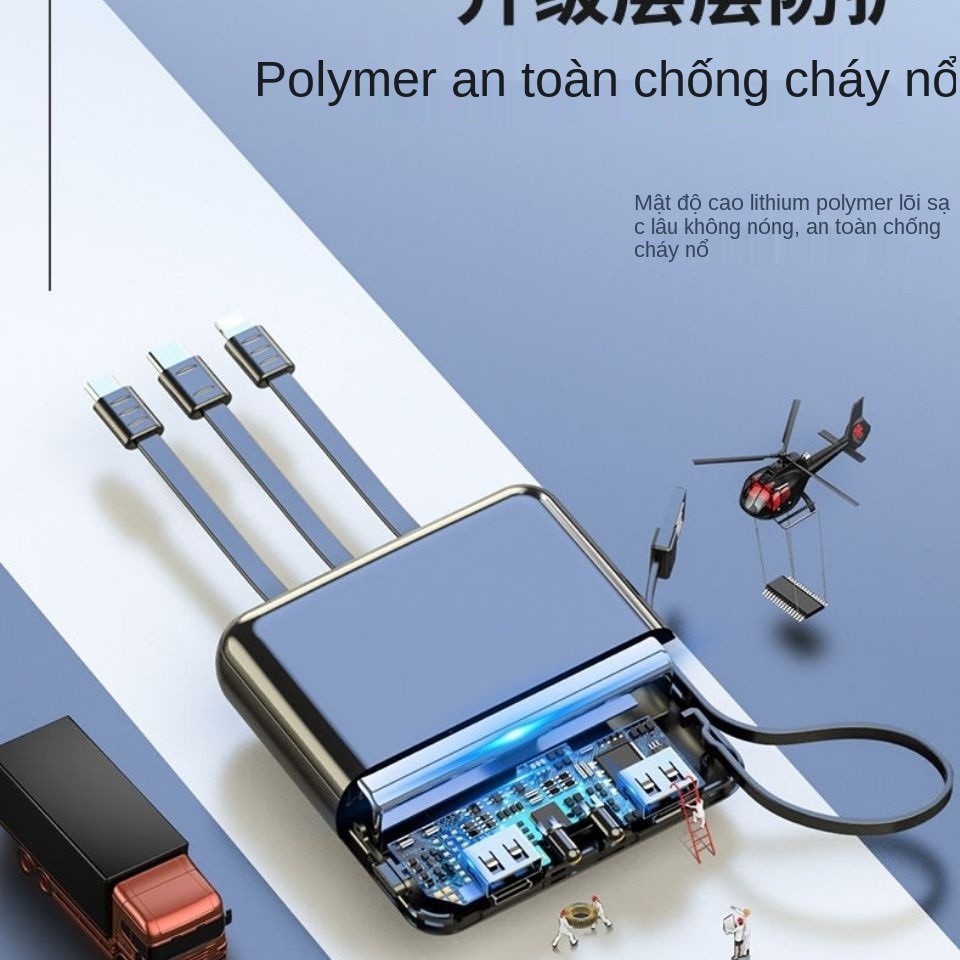 > pin dự phòng mini có sạc nhanh và dung lượng lớn 20000 mAh với dòng dành cho di động đa năng của Apple Huawei <