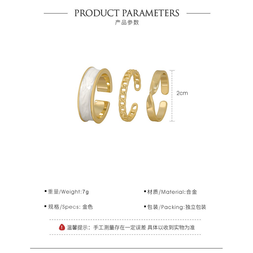 Nhẫn Đeo Tay Kim Loại Phong Cách Hàn Quốc Thời Trang Cho Nữ