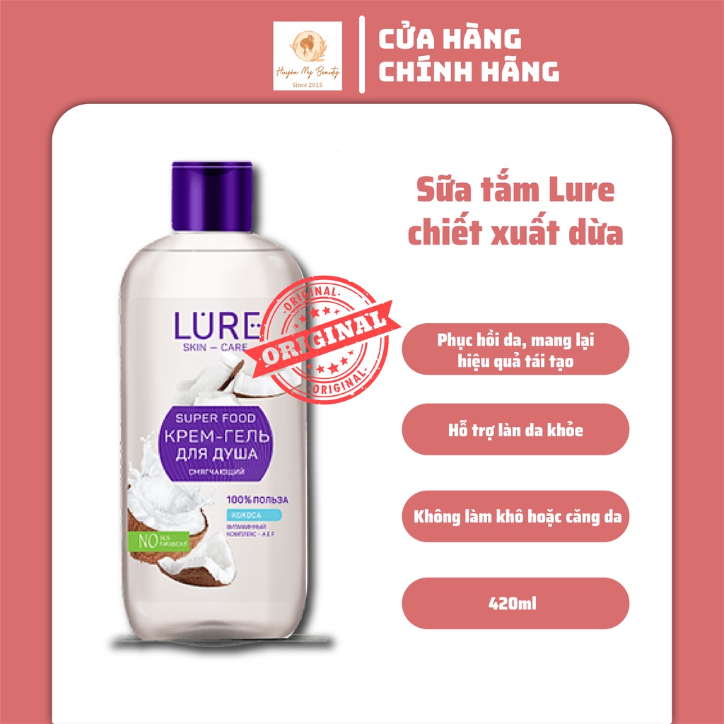 Sữa tắm Lure chiết xuất từ ​​dừa của Nga – 420 ml