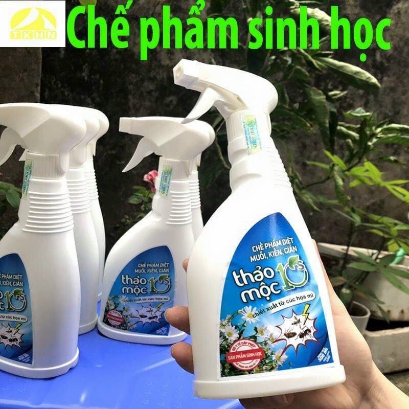 [ 2 Chai] Bình Xịt Diệt Ruồi, Muỗi, Kiến, Gián, Mối (Diệt côn trùng) - Thảo Mộc 10s 100% Sinh Học An Toàn | Chai 500ml