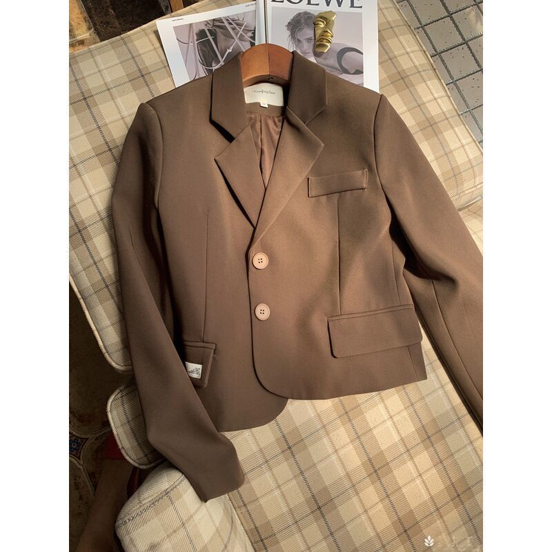 Áo Khoác Vest Ngắn Phong Cách Hàn Quốc Thời Trang Xuân Thu Mới Cho Nữ