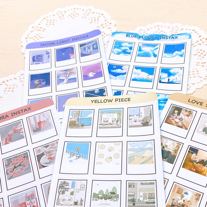 Sticker trang trí Bullet journal/Planner, sticker cute: Instax Style