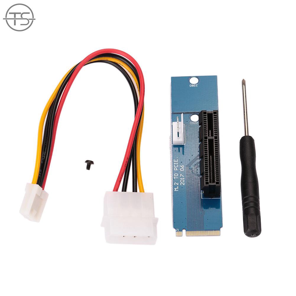 SONG Adapter Card NGFF M.2 To PCI-E 4x for BTC Miner Slot Blue