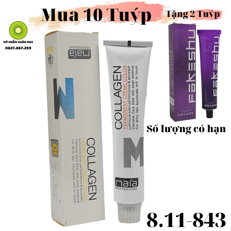 [Mua 10 tặng 2]Màu nhuộm tóc Maia collagen 100ml cho salon từ 811-843