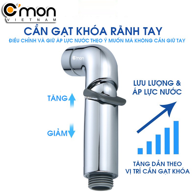 bộ vòi xịt vệ sinh cao cấp inox 304 điều chỉnh nước giá cực rẻ