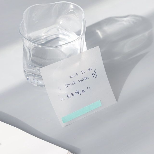Set 50 Tờ Giấy Ghi Chú Trong Suốt Chống Thấm Nước Tiện Dụng Cho Học Sinh