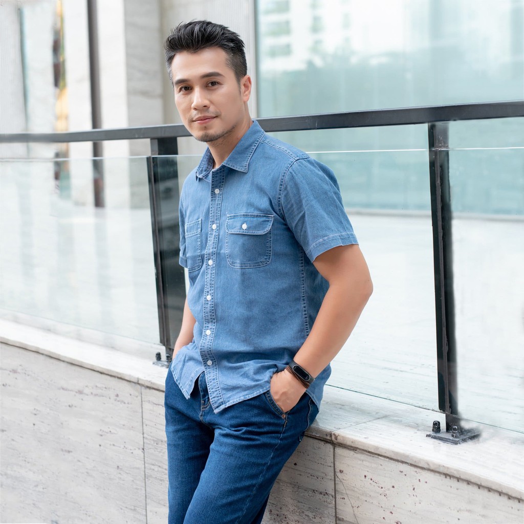 Áo Sơmi Denim ngắn tay SM05